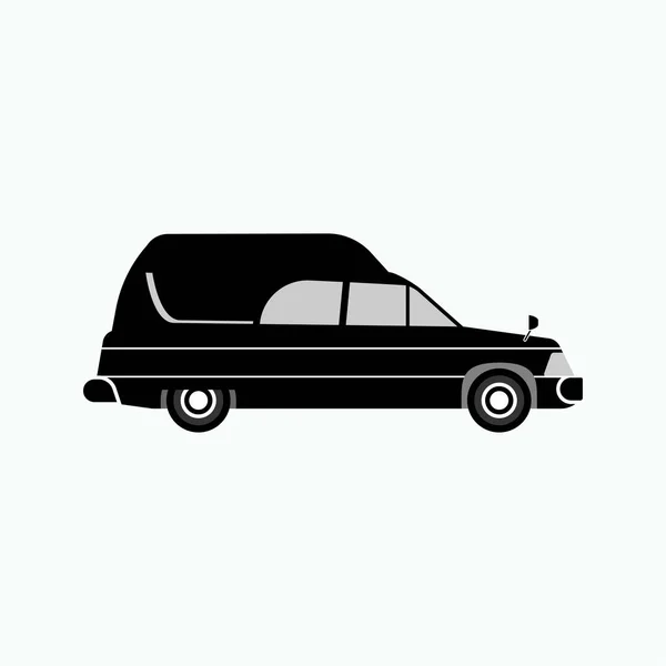 Hearse Icon Symbol Pohřebního Vozidla Pro Mrtvé Tělo Vektor — Stockový vektor
