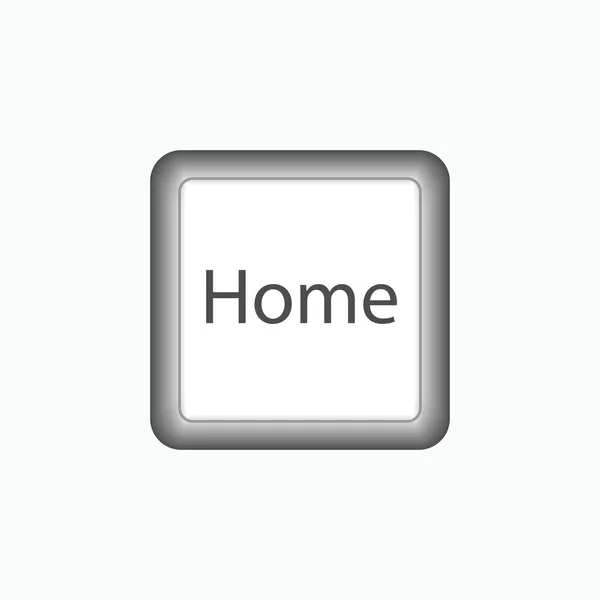Ícone Botão Home Botão Símbolo Teclado Teclado Para Escrever Vector —  Vetores de Stock