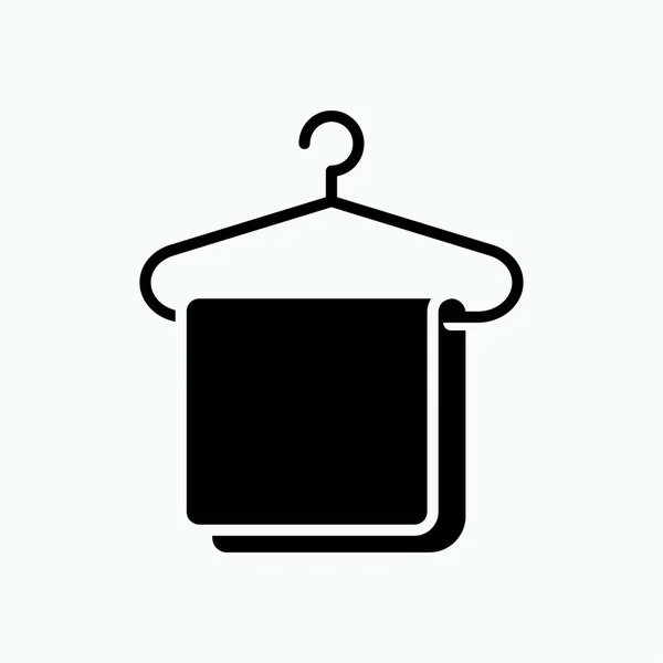Prádelna Ikona Závěsný Ručník Symbol Koupelny — Stockový vektor
