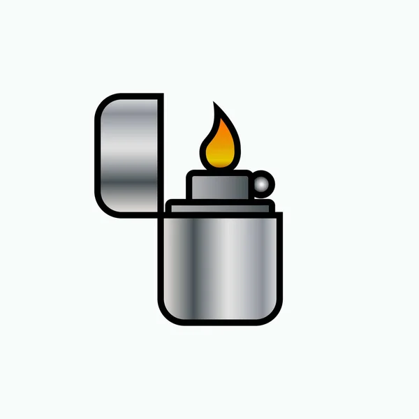 Lighter Icon Fire Source Symbol Vector — Stock Vector