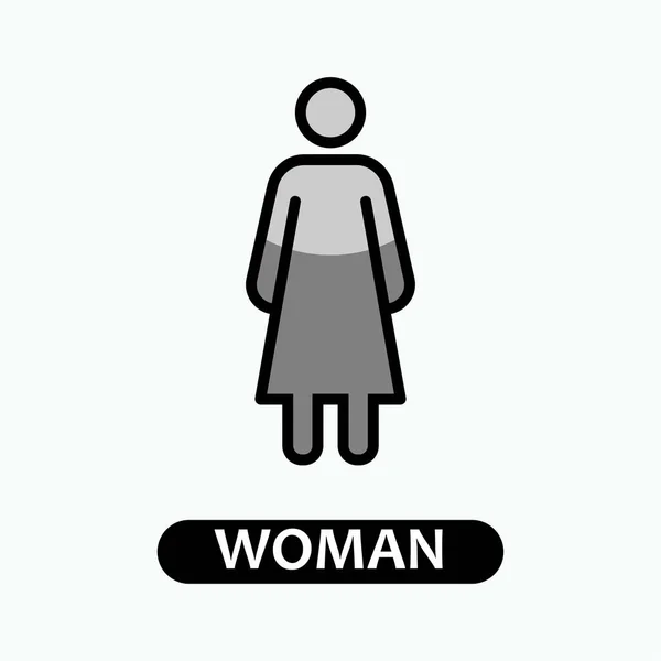 Kobieca Ikona Toalety Wektor Symbol Obiektu Publicznego Dla Projektowania Prezentacji — Wektor stockowy