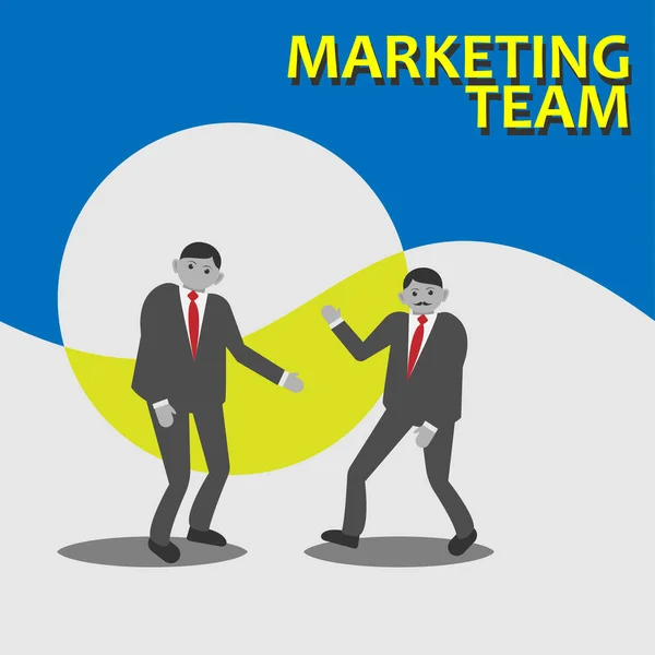 Marketing Team Illustracja Symbol Elementu Biznesowego Wektor — Wektor stockowy