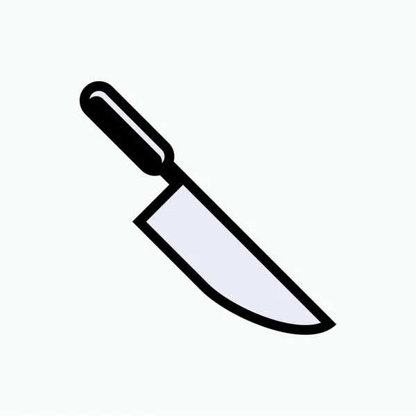 Fleischmesser Ikone Vorhanden Geschirr Symbol Vektor — Stockvektor