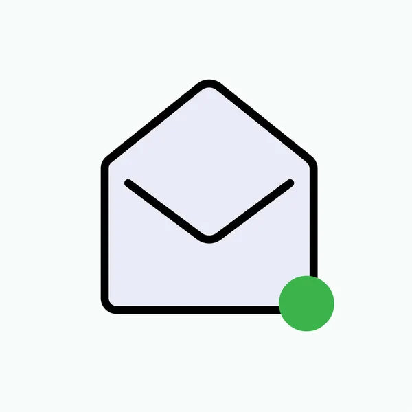 Icono Del Mensaje Símbolo Notificación Escrita Vector — Vector de stock