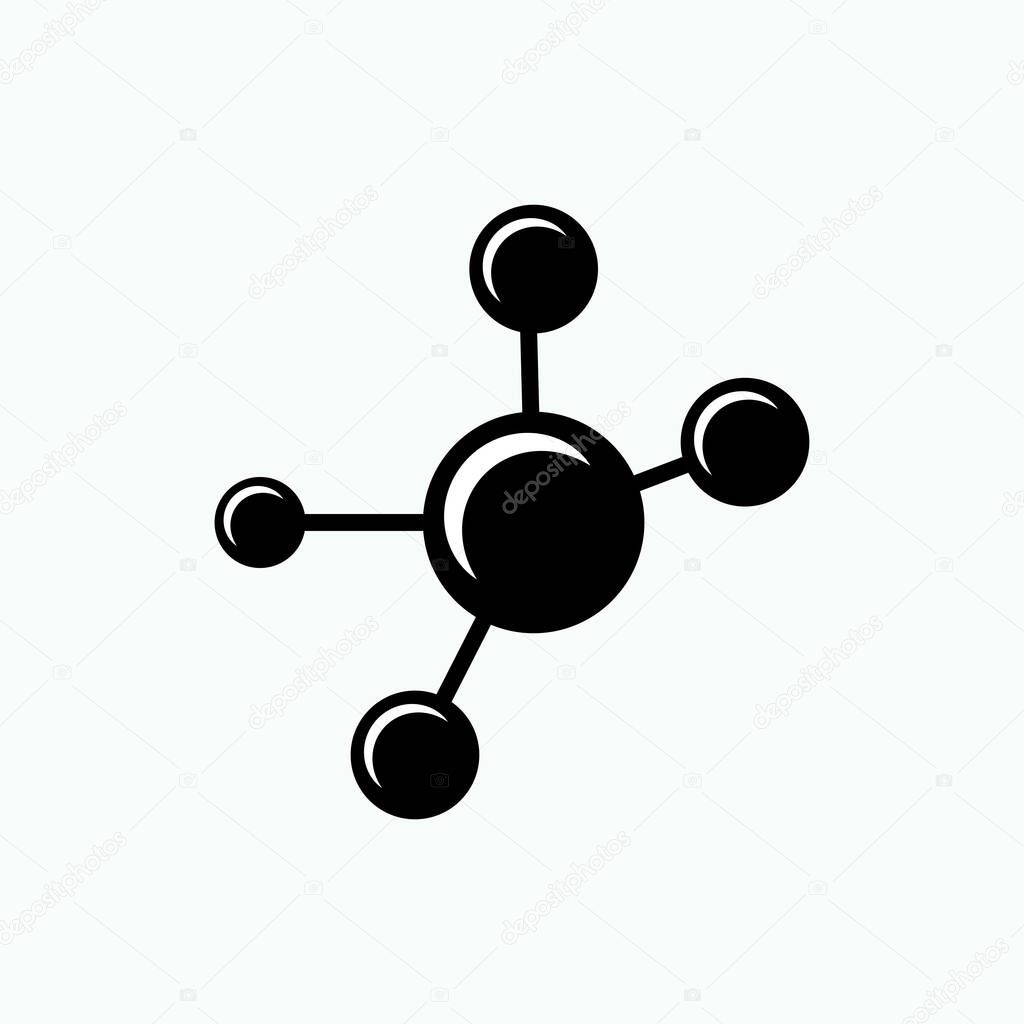 Molecule Icon,  Atomic Symbol for Design, Presentation, Website or Apps Elements  - Vector.