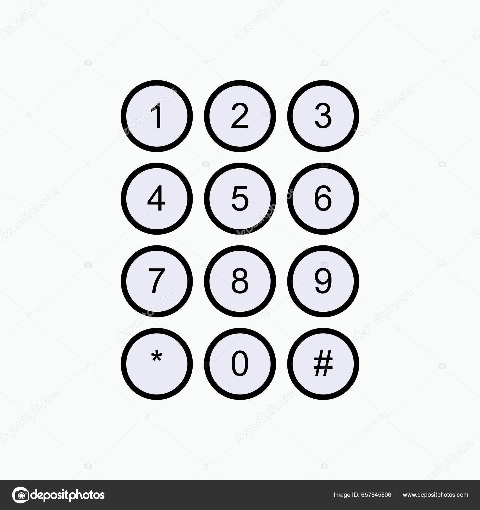 Numeric keyboard图库矢量图片、免版税Numeric keyboard插图|DepositPhotos