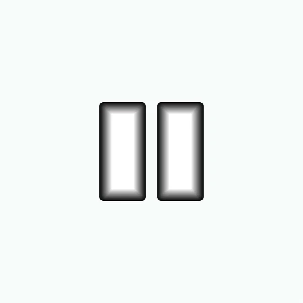 Pause Button Icon Universal Interface Symbol Vector — Stock Vector
