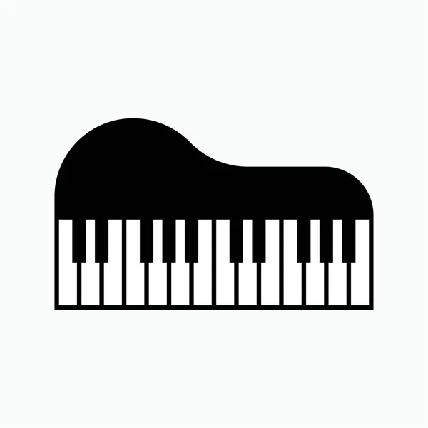 Ícone Piano Símbolo Instrumento Música Para Elementos Design Apresentação Website —  Vetores de Stock