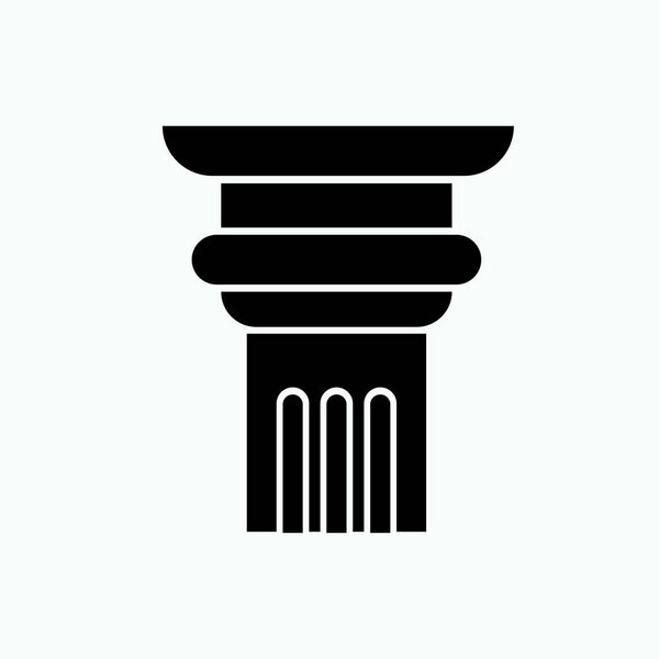 Икона столпа - архитектурный или юридический слой, векторный знак и знак для дизайна, презентации или слоя..    