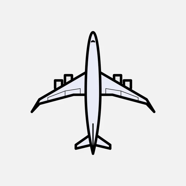 Flugzeug Ikone Reisende Transporter Flugzeugsymbol Vektor — Stockvektor