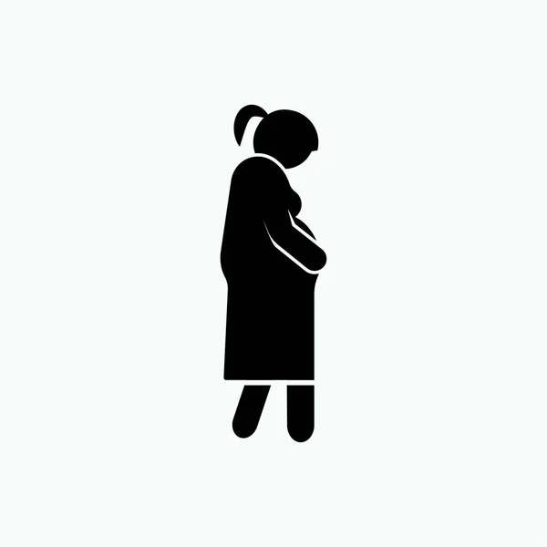 Zwangere Vrouwen Zwangerschapssymbool Vector — Stockvector