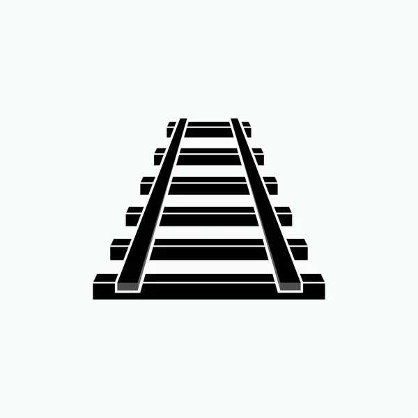鉄道線路のアイコン輸送要素のシンボル ベクトル — ストックベクタ