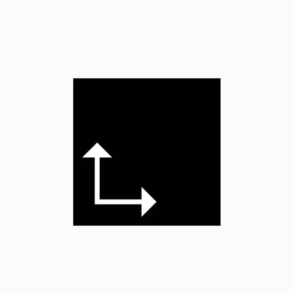 Resize Icon Setting Dimensional Arrangement Symbol Vector — Stock Vector