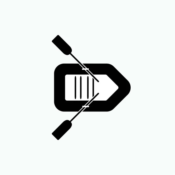 Icône Bateau Caoutchouc Symbole Transport Par Eau Vecteur — Image vectorielle
