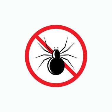 Örümcek Simgesi. Tarantula veya Hayvan Sembolü - Vektör.