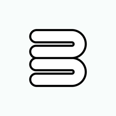 Havlu katlanmış simge. Çamaşır Sembolü - Vektör.