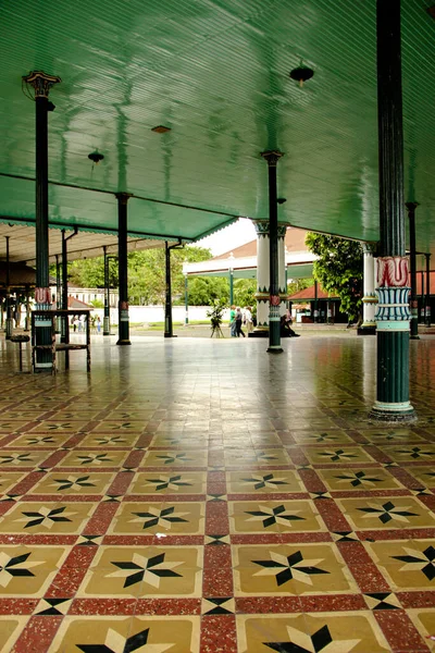 Wzór Mozaiki Podłogi Kompleksie Pałacowym Yogyakarta — Zdjęcie stockowe
