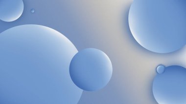 Soyut sıvı halkalar hologram renk arkaplanı. 3 boyutlu küre açık mavi. Broşür, broşür, poster ve afiş için yaratıcı asgari buble gradyan şablonu. resimleme