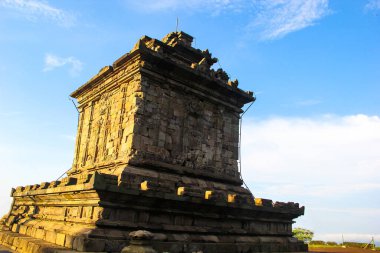 the morning sun shines at Gedong Songo Temple in the morning