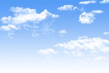 Mavi gökyüzü bulutlu arka plan, doğal gökyüzü bulutlu boya, çizim