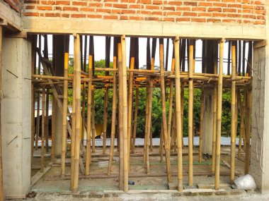Çevresel sürdürülebilir yapı ve modern şehir konutları için bambu iskelesi