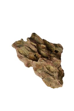 Düzensiz şekilli ejderha taşı kayaları. Doğal dokuları ve engebeli yüzeyleri var. Kesme yolu olan beyaz bir arka planda izole edilmiş.