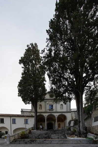 Pueblo Montaña Italiano Iglesia San Antonio Polla Campania Salerno Italia —  Fotos de Stock