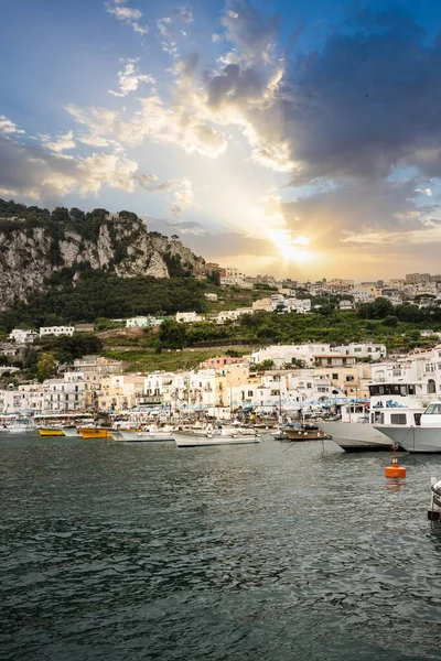 Prachtig Eilandgevoel Met Oude Huizen Zee Het Eiland Capri Regio — Stockfoto