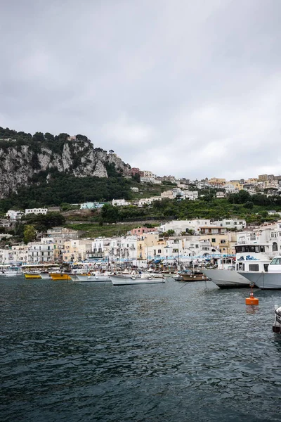 Belle Sensation Île Avec Vieilles Maisons Mer Sur Île Capri — Photo