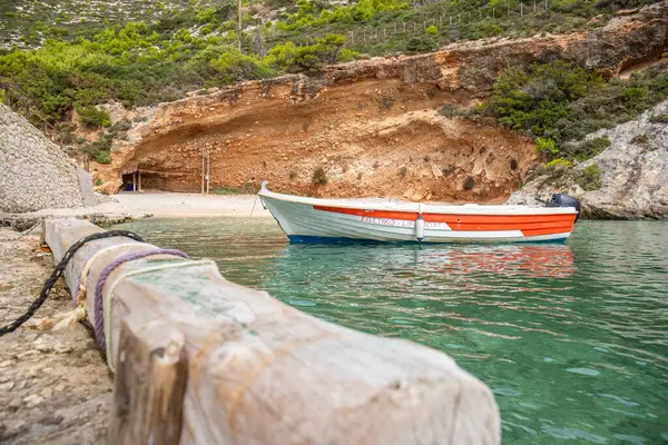 Büyük tipik Yunan manzarası, Yunanistan 'ın Akdeniz doğası. Zakynthos 'ta gün batımı, İyon Adaları, Yunanistan, İyon Adaları, Yunanistan