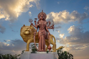 Statue of Hindu Faith at Lake Grand Bassin, Lord Shiva, Grand Bassin Hindu Temple, Mauritius clipart