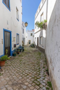 Doğayla çevrili, güzel, eski bir dağ köyü. Alte, Algarve, Portekiz 'deki tipik beyaz evler