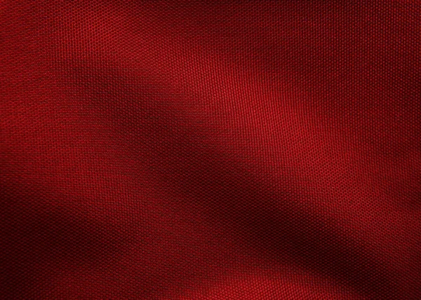 Zbliżenie Faktury Płótna Tła Wzoru Pomarszczony Wzór Czerwonej Tkaniny — Zdjęcie stockowe