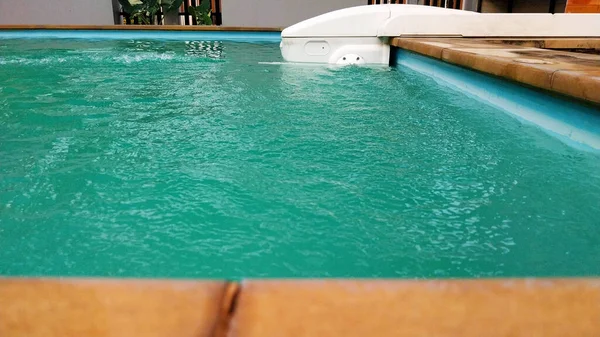 Dirty Green Water Algae Swimming Pool Green Pool Ploblem Need — Stock Photo, Image