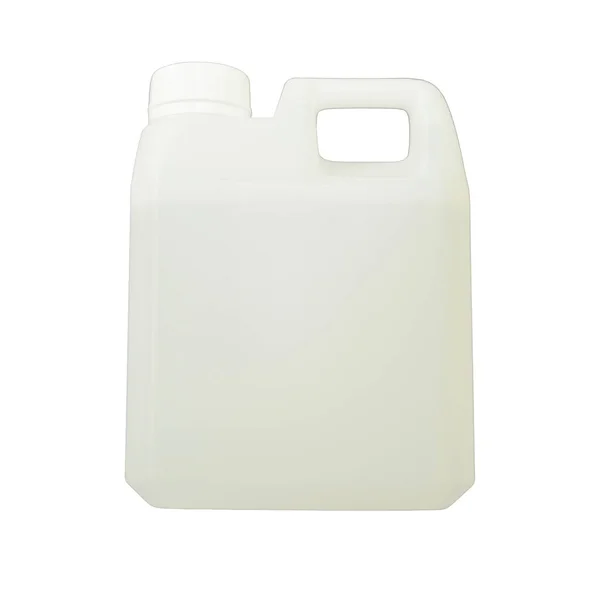 Gallon Witte Geïsoleerde Achtergrond Witte Plastic Fles Rechtenvrije Stockafbeeldingen