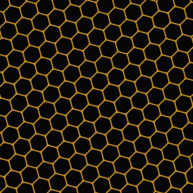 Kusursuz desenli altıgen ızgara hücre, sarı bal peteği soyut.