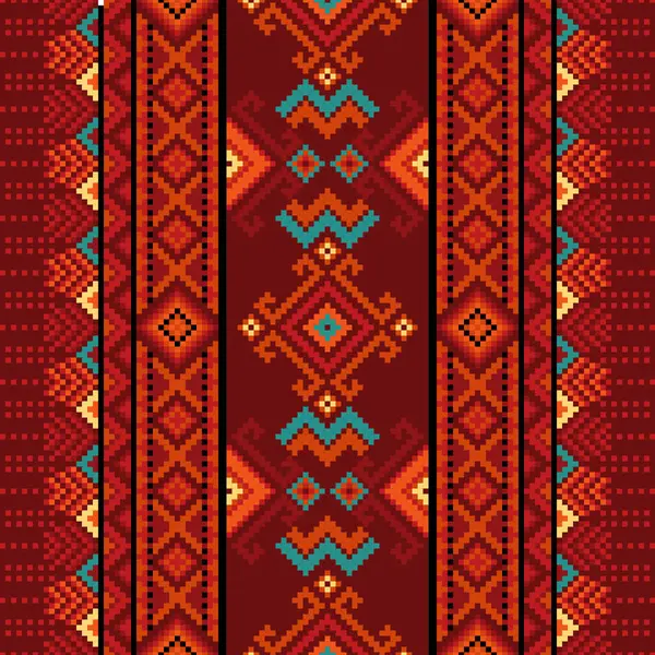 Kızıl Navajo Kızılderilisi, etnik model, halı, baskı, dekoratif, illüstrasyon için soyut geleneksel kabile tasarımı.