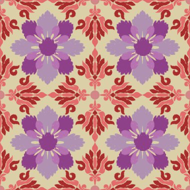 Çiçek desenli nakış, soyut dikişsiz desen, motif