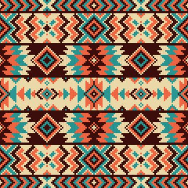 Geometrik kabile deseni, geleneksel Amerikan Yerlisi tasarımı, Navajo süsü