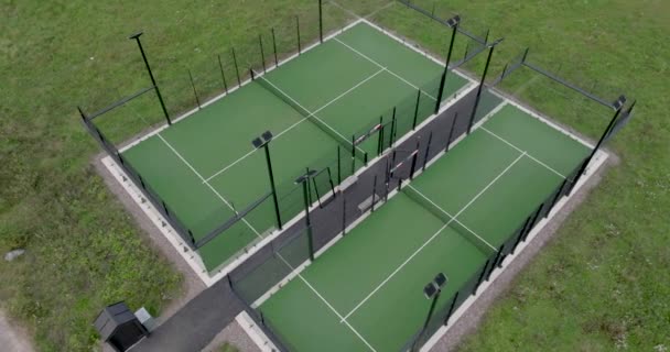 Paddle Campo Tennis Fuori Estate Svezia Filmati Alta Qualità — Video Stock