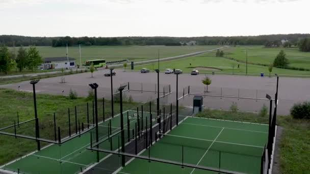 Padle Teniszpálya Kívül Svédországban Kiváló Minőségű Felvételek — Stock videók