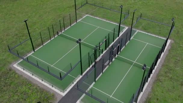 瑞典外的Padle网球场 高质量的4K镜头 — 图库视频影像