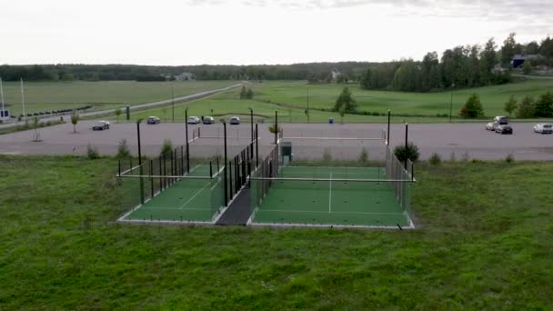 Padle Tennis Court Sweden High Quality Footage — Stock Video