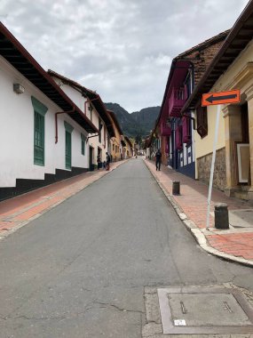 La Candelaria 'daki eski Bogota şehrinin ayrıntıları.