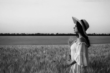 Buğday tarlasında bir kız