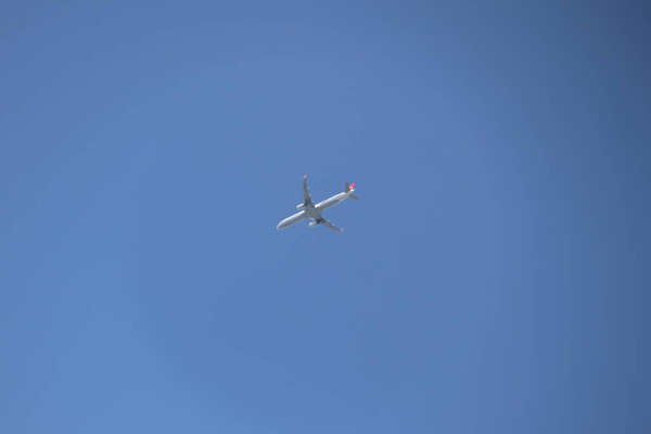 21.07.2023 The plane took off from Chisinau airport in Moldova and flies towards Europe photo