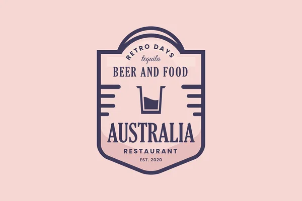 Restaurant and bar logo, vintage badge