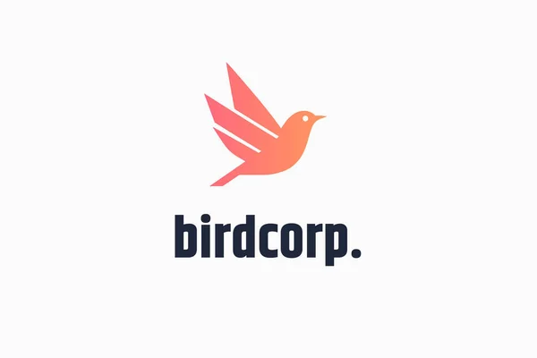 Kuş logosu, kuş, uçuş ve seyahat, iletişim gibi yaratıcı kavramlar.