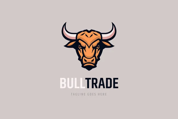 Bull Logo, güçlü ve cesur hayvan, finans ve şirket markası