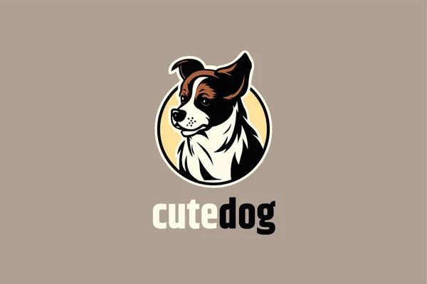 Cute Dog Logo Animal Vector — Stock Vector